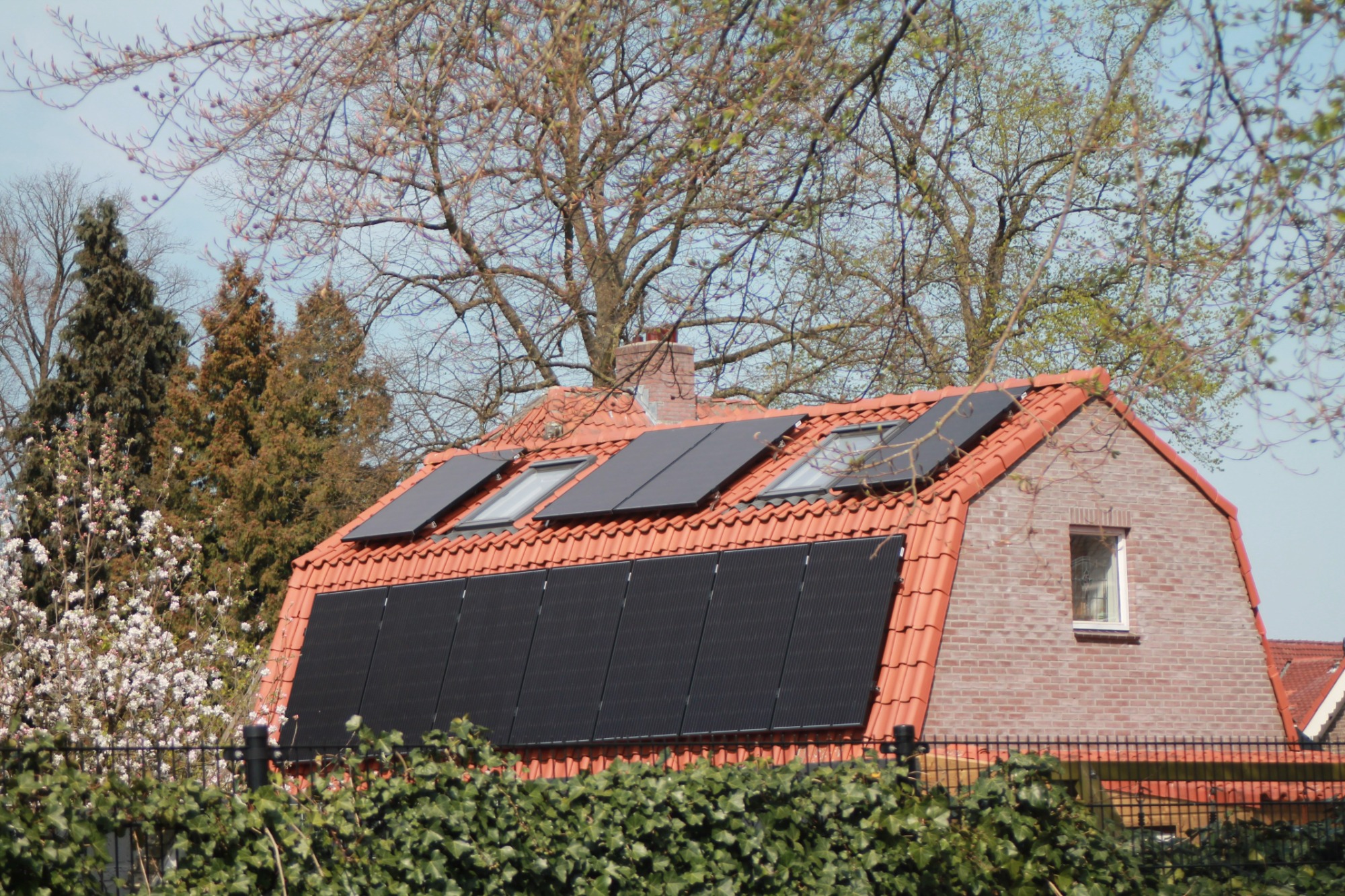 Energielabel. Dak met zonnepanelen.